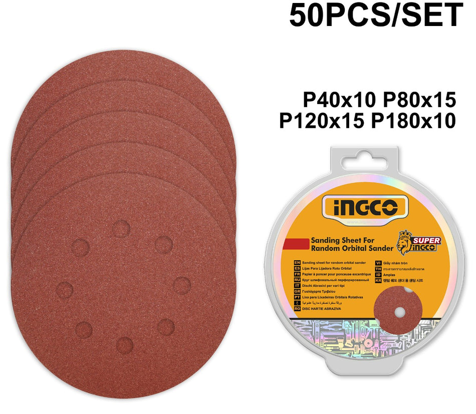 Ingco Sanding sheet for random orbital sander 125mm