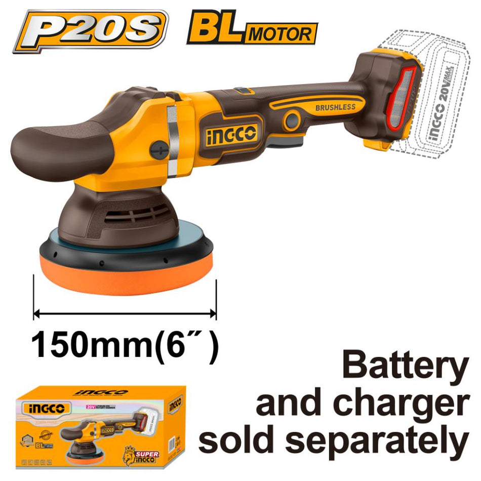 Ingco 20V Lithium-Ion Polisher 150mm APLI2015
