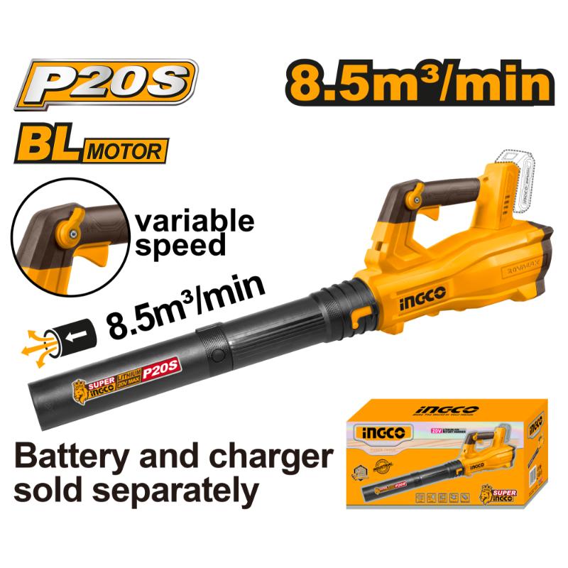 Ingco 20V Lithium-Ion Blower 8.5m3/min CABLI20428