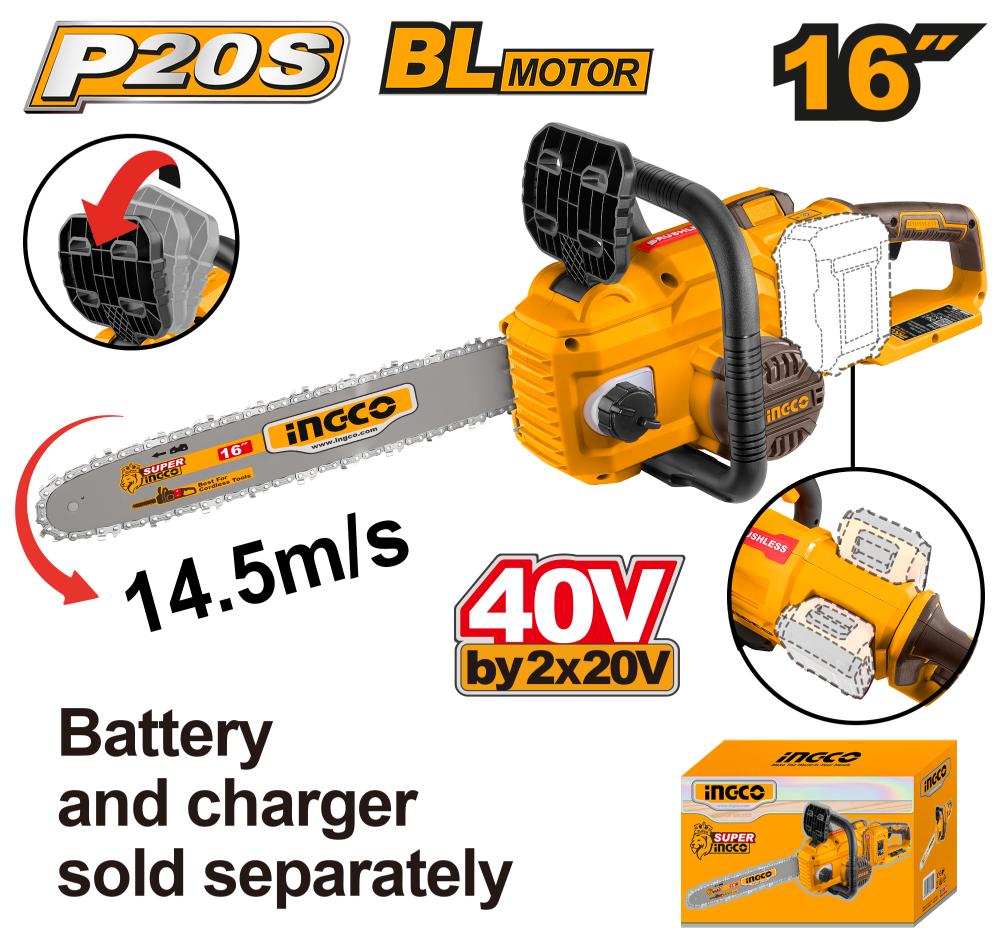 Ingco 20V Lithium-Ion Chain Saw CGSLI40168