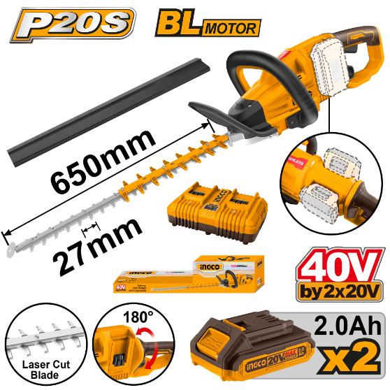 Ingco 20V Lithium-Ion Hedge Trimmer CHTLI40028