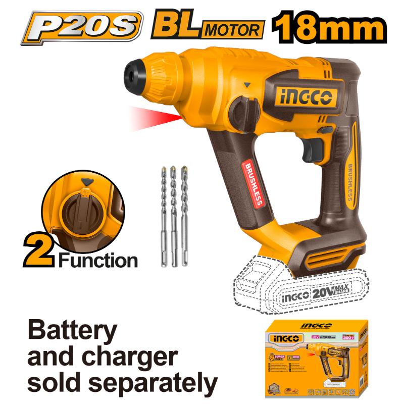Ingco 20V Lithium-Ion Rotary Hammer CRHLI20188