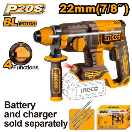 Ingco 20V Lithium-Ion Rotary Hammer CRHLI21228 CRHLI21228