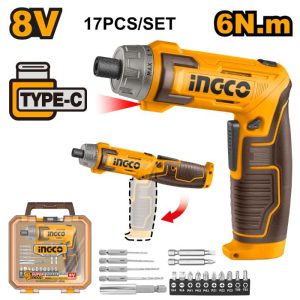 INGCO Lithium-ion cordless screwdriver 8V