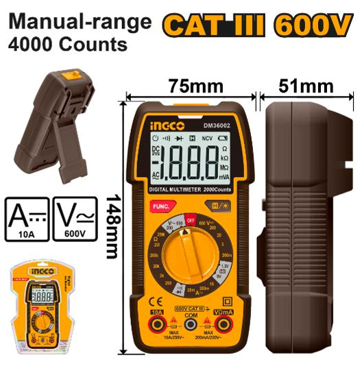 Ingco Digital Multimeter DM36002
