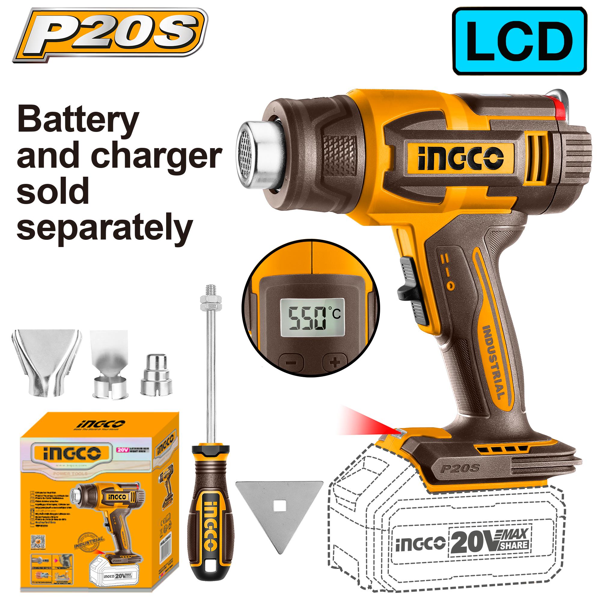 Ingco 20V Lithium-Ion Heat Gun HGLI2003