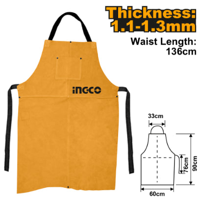 Ingco Leather Welding Apron HGVA03