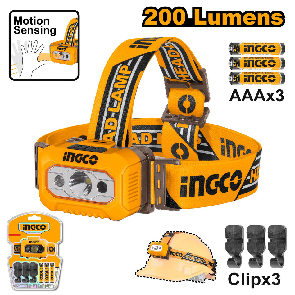 Ingco Headlamp, 91M Beam