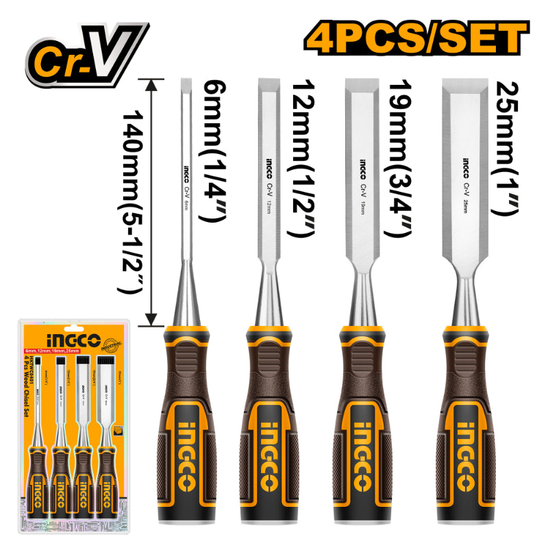 Ingco Wood Chisel Set HKTWC0401