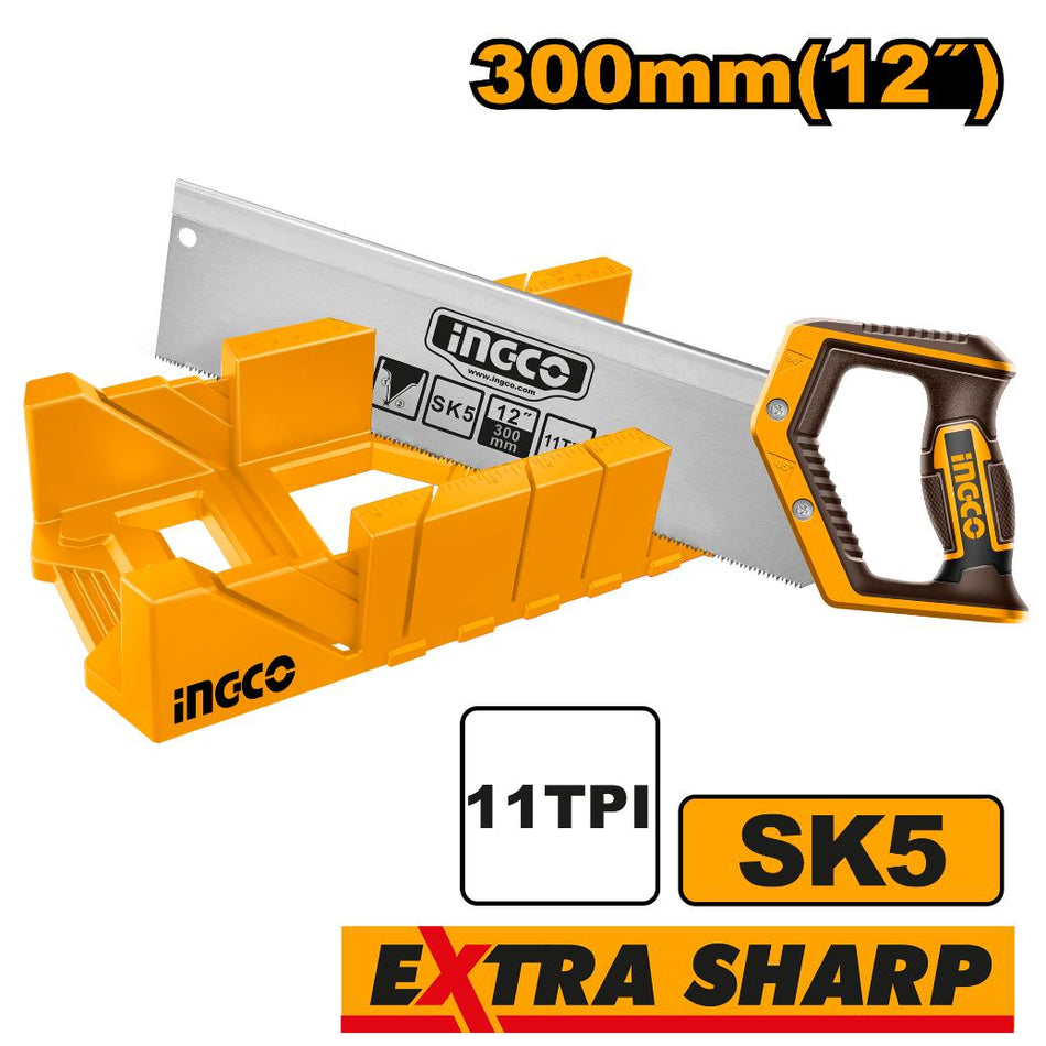 Ingco Mitre Box And Back Saw Set